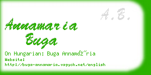 annamaria buga business card